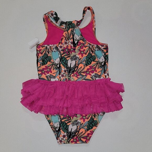 Cat & Jack Parakeet Bright Colored One Piece Swimsuit Size 2T - Picture 6 of 8